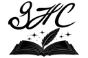 GHCOOK Writer logo featuring stylized book with feather quill and sparkles